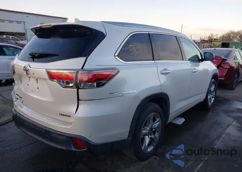 2016 Toyota Highlander Limited V6 z USA, uszkodzony, nr VIN 5TDYKRFHXGS129191